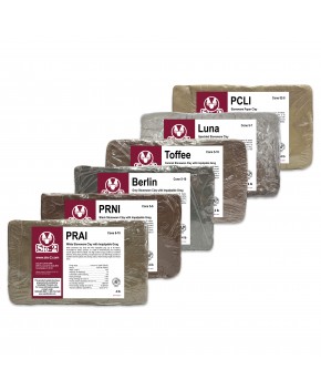 SIO-2 Stoneware Ceramic Pottery Clay Assortment, 24 lb - PRAI, PRNI, Berlin, Toffee, Luna, PCLI SIO-2 Stoneware Ceramic Pottery Clay Assortment, 24 lb - PRAI, PRNI, Berlin, Toffee, Luna, PCLI